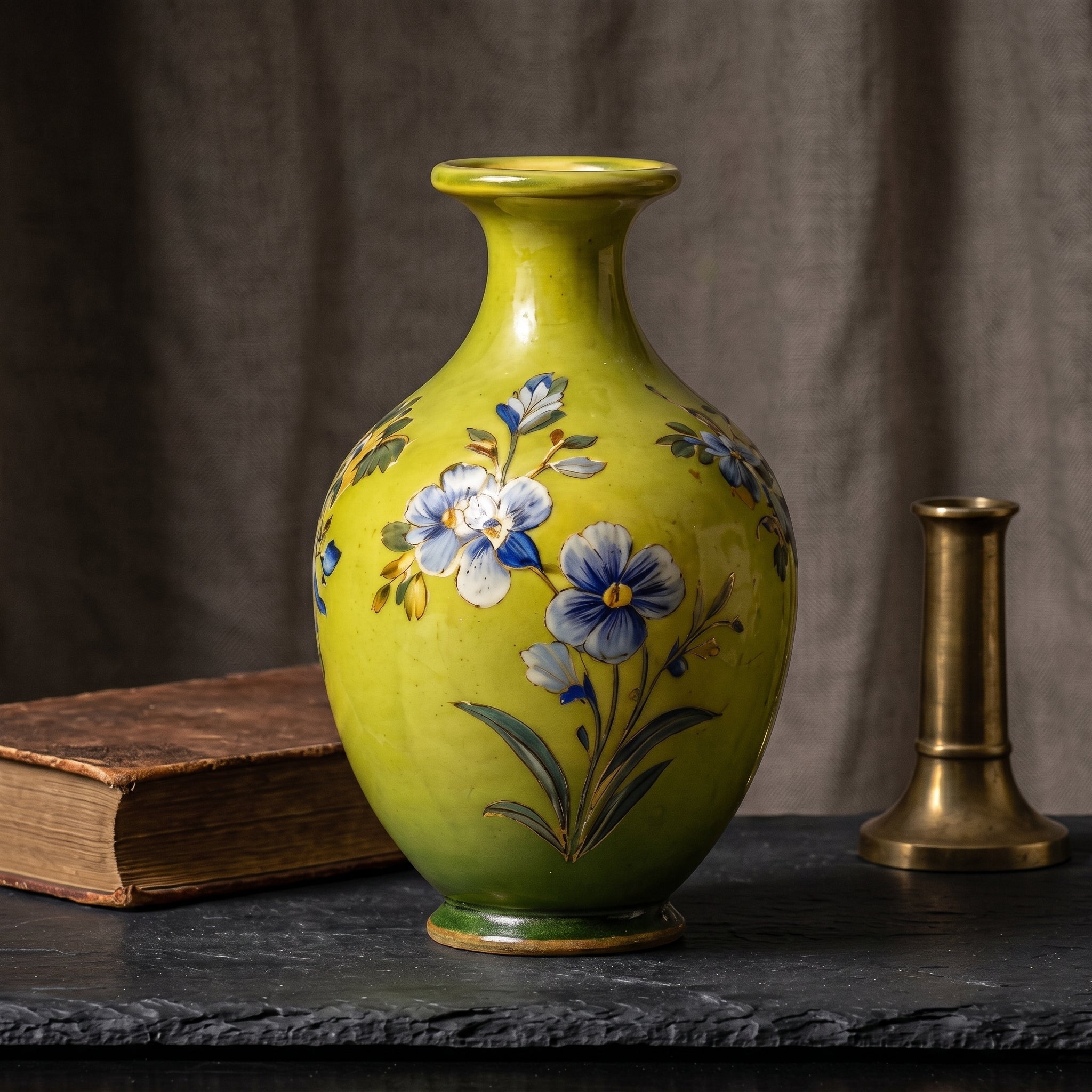 Elegant Vintage Hand-Crafted Ceramic Vase