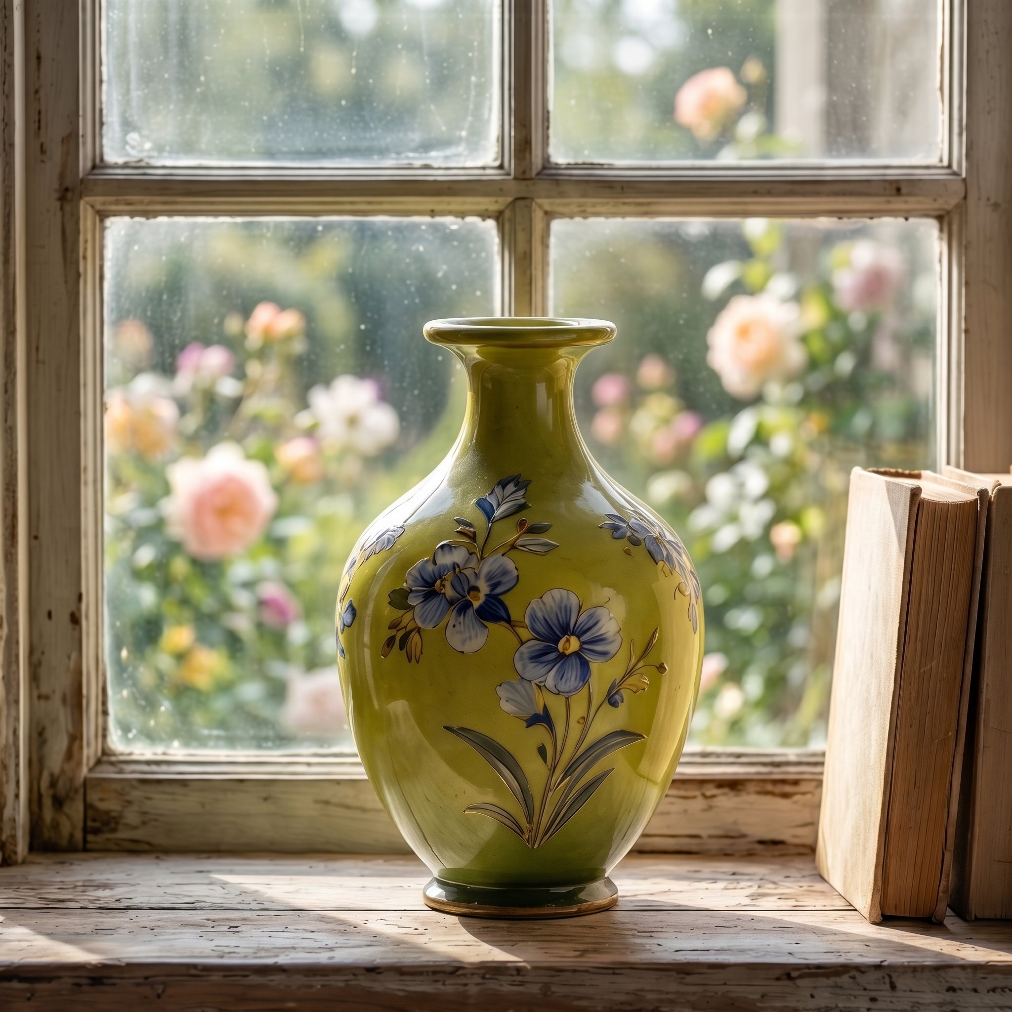 Elegant Vintage Hand-Crafted Ceramic Vase