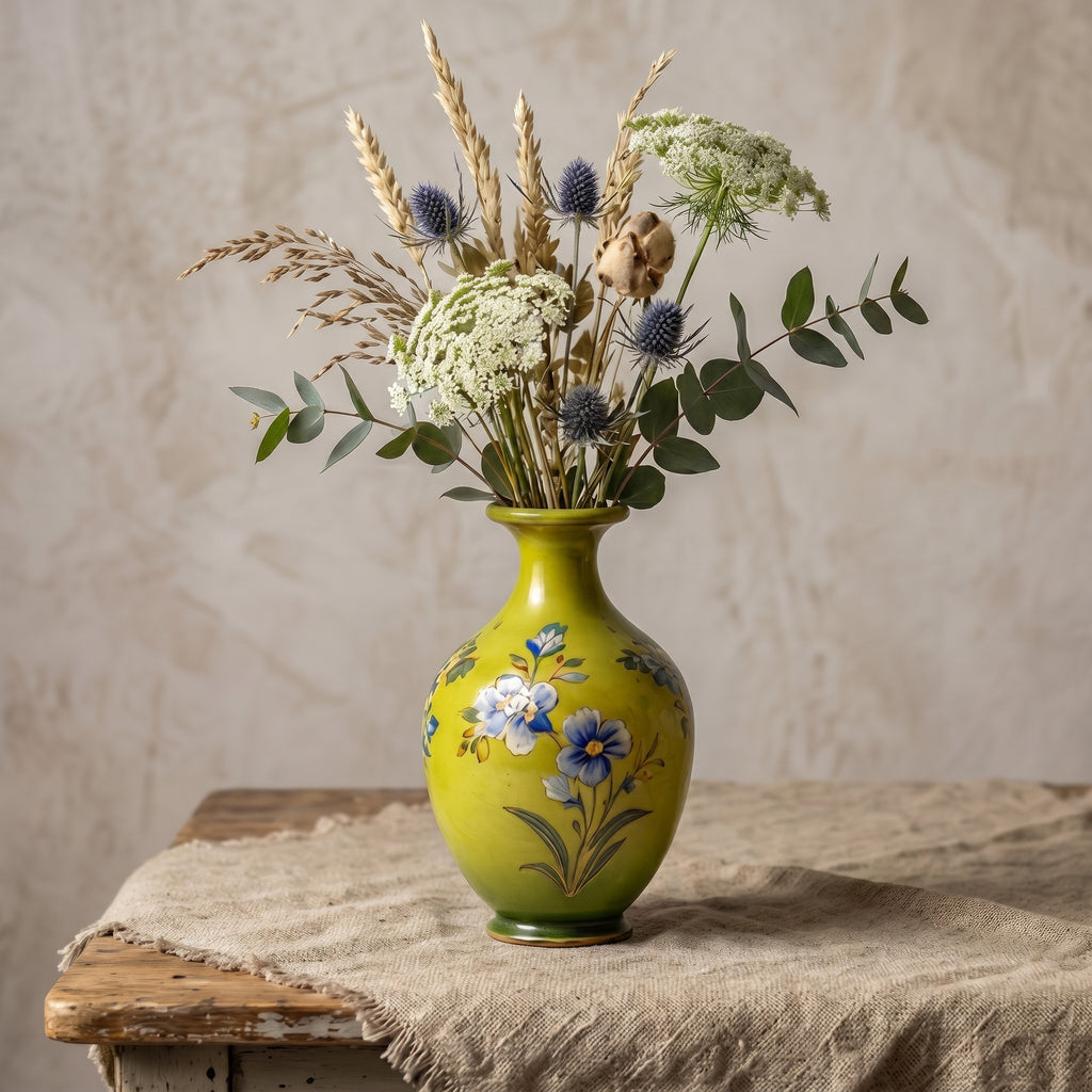 Elegant Vintage Hand-Crafted Ceramic Vase