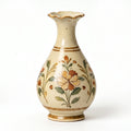 Elegant Vintage Rustic Hand-Painted Floral Ceramic Vase
